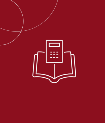 Rote Kachel mit einem Buch