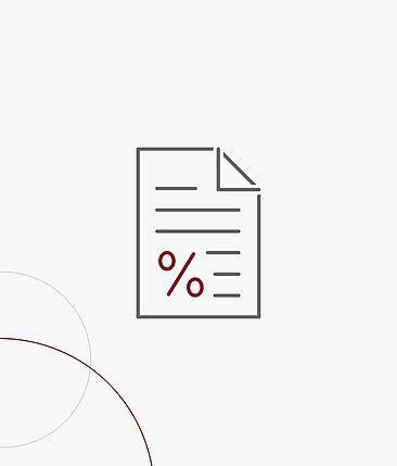 Grafikkachel: Dokument mit Prozentzeichen