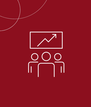 Rote Kachel mit weißen Männchen