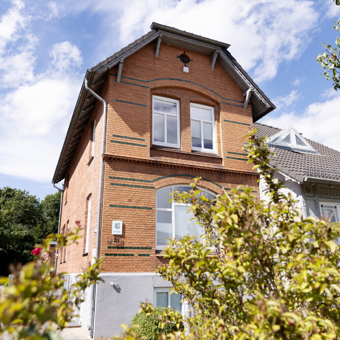 Blick auf das ttp Gebäude in Schleswig