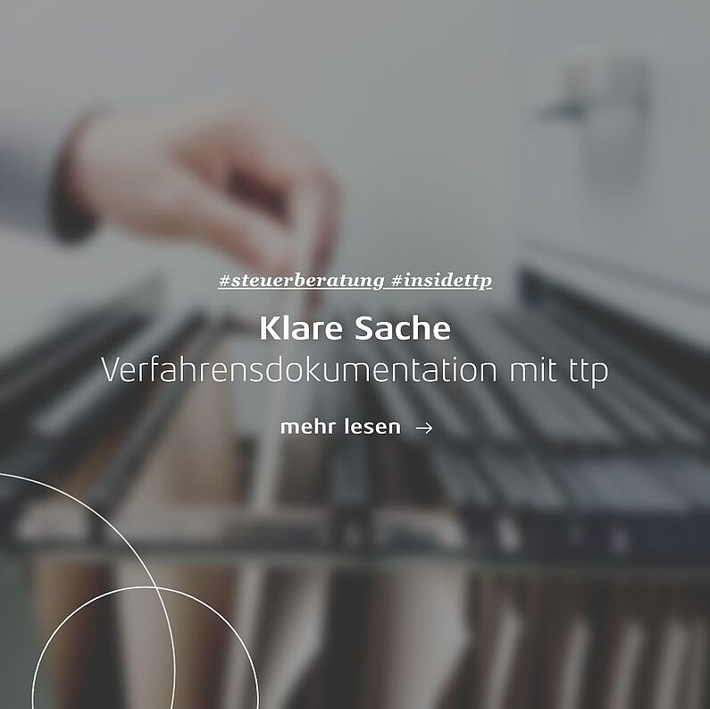 Linkkachel: Klare Sache – Verfahrensdokumentation mit ttp