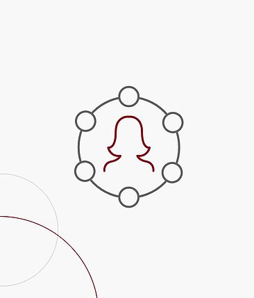 Grafikkachel: Umriss einer Frau in einem Kreis