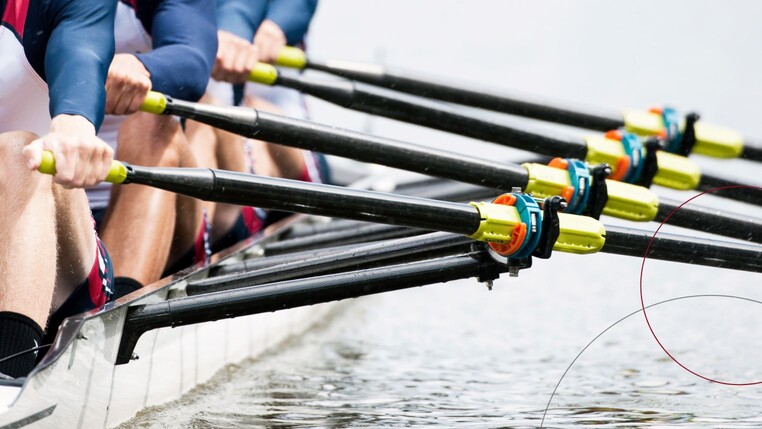 Nahaufnahme von einem Sportruderboot