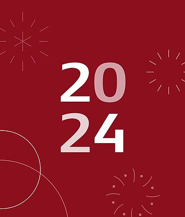 Rote Kachel mit einer 2024