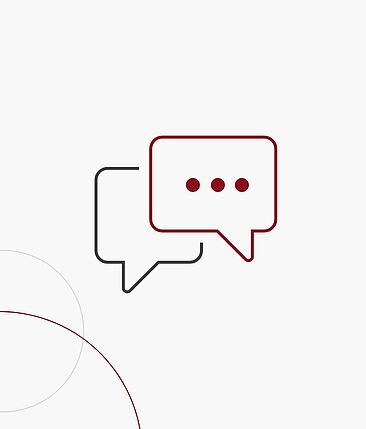 Zwei grafische Sprechblasen