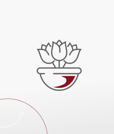 Grafik mit einem Blumentopf