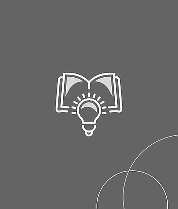 Grafik von einem Buch mit einer Glühbirne