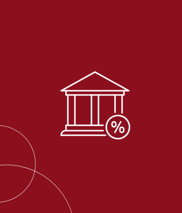 Rote Kachel mit einem Haus