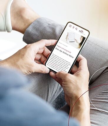 Das ttp Online-Büro in der mobilen Ansicht