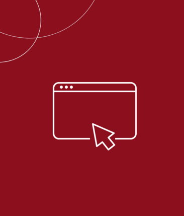 Rote Kachel mit einer weißen Computermaus