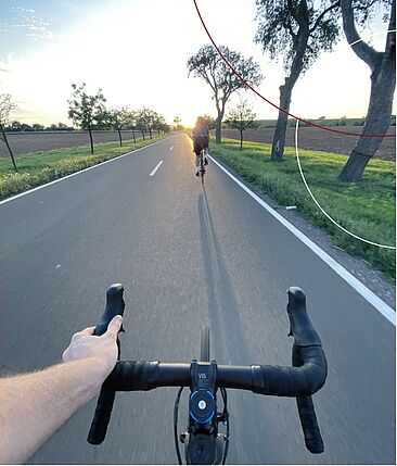 Fahrradfahrer auf der Straße