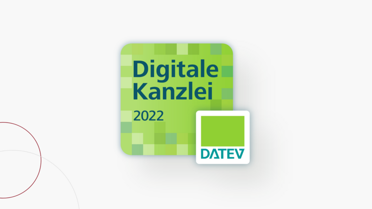 Grüne Kachel zum Thema digitale Kanzlei 2022