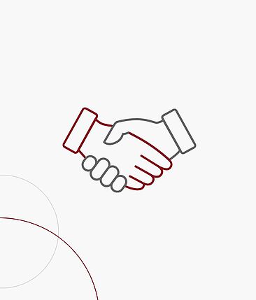 Grafikkachel: Schüttelnde Hände