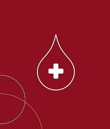 Ein roter Bluttropfen 