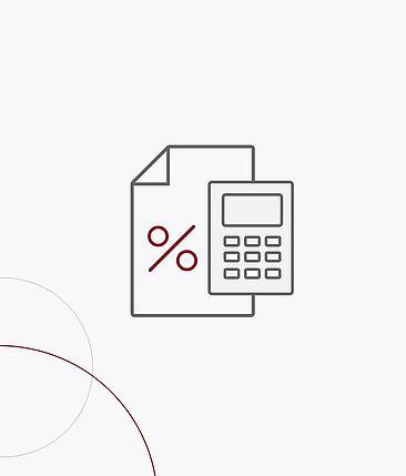 Grafikkachel: Taschenrechner mit einem Prozentzeichen dahinter