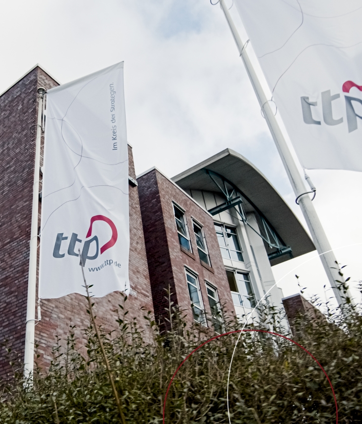 Blick auf das ttp Gebäude in Flensburg