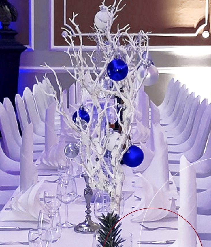 Gedeckter Tisch anlässlich der ttp Weihnachtsfeier